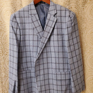 Stafford Linen/Cotton Sport Coat – 52R – Lt. Blue